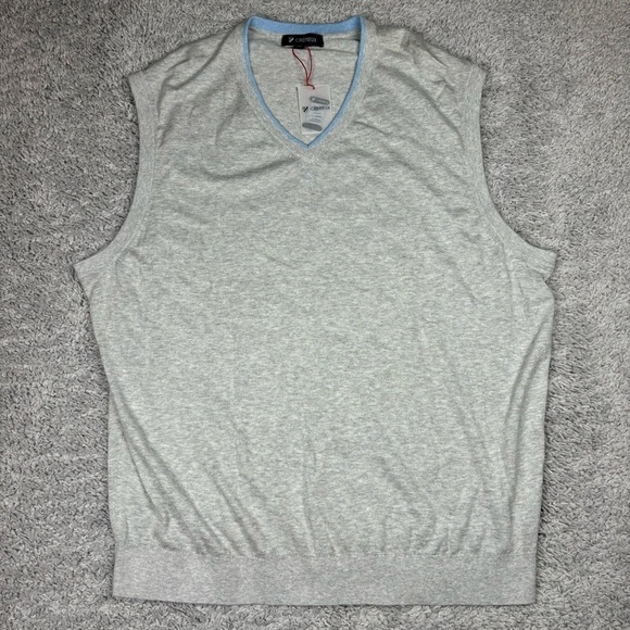 Cremieux Vest Mens XXL Classic Sweater Layering Business Office Work Silk Blend - Picture 1 of 3